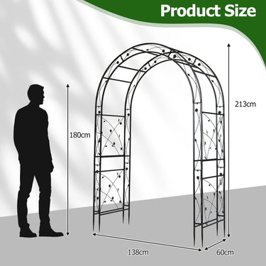 Garden Arch, Heavy Duty Metal Arbor Trellis for Climbing Plants