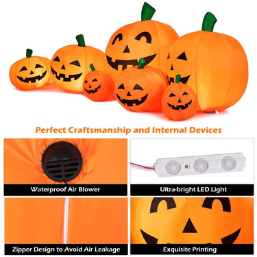 2.3M Halloween Inflatable Pumpkin Patch for Indoor Outdoor