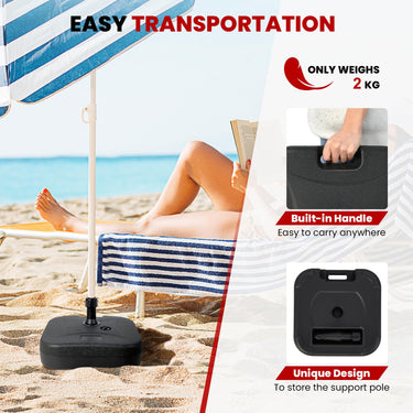 Fillable Patio Umbrella Base Stand, Heavy-Duty Patio Umbrella Holder, Fit 38 mm Umbrella Poles - PatiojoyAU