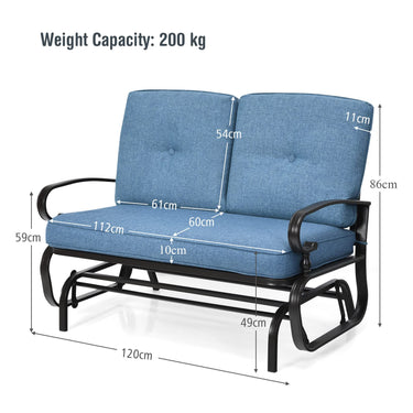 2 Seats Outdoor Swing Glider Chair - PatiojoyAU