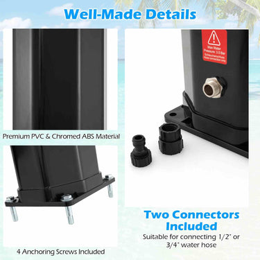 2.3 CM Outdoor Shower with Shower Head and Foot Shower Tap for Outdoor