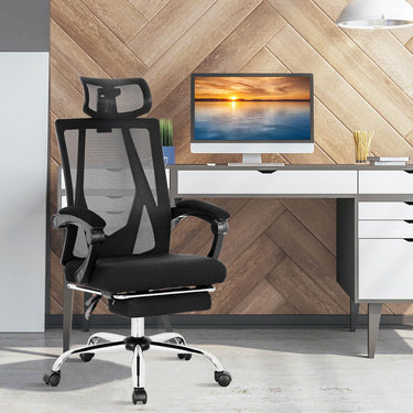 Ergonomic Recliner Mesh Office Chair with Adjustable Headrest for Home Office