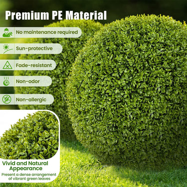 2PCS 50cm Artificial Plant Boxwood Topiary Ball, Indoor Outdoor Faux Plant Decorative Balls