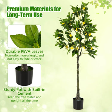 160cm Artificial Lemon Tree Fake Lemon Plant with Lemon Fruits