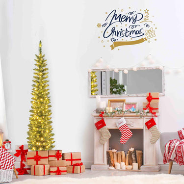 1.5/1.8/2.1/2.4/2.7M Artificial Christmas Tree with LED Lights