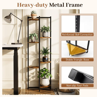 6-Tier Plant Stand, Tiered Storage Shelf w/6 Fan-Shaped Shelves