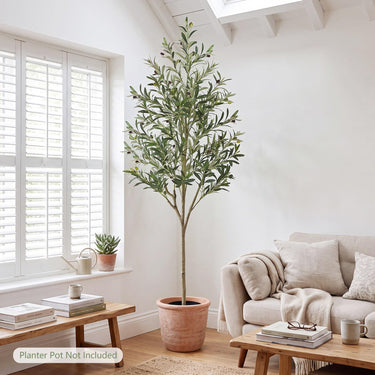 190 cm Artificial Olive Tree with Life-like Fruit and Leaves Decorative Indoor Faux Plant