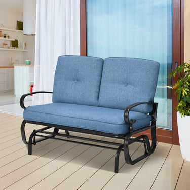 2 Seats Outdoor Swing Glider Chair - PatiojoyAU