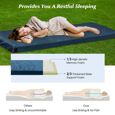 Portable Camping Sleeping Mat with Waterproof Cover &and Travel Bag for Backpacking