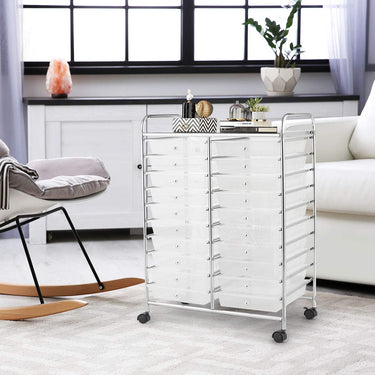 20 Drawers Rolling Storage Cart with Wheels for Home Office