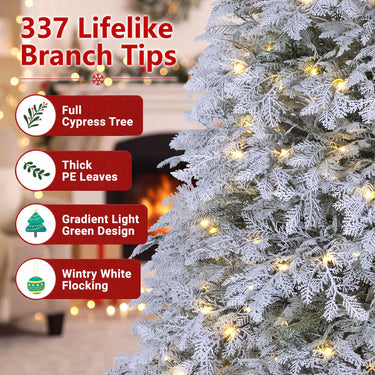 180cm Pre-Lit Artificial Christmas Tree w/ 210 LED Lights