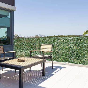 Artificial Hedges Panel, Topiary Hedge Plant, Privacy Hedge Screen w/Ivy Leaves(150 x 240cm(1.5kg))