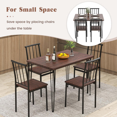 5-Piece Dining Table Set for Small Space
