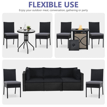 2-Piece Outdoor Dining Chair Set, Patio Chairs with Soft Cushions