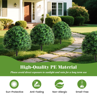 70 cm Artificial Boxwood Topiary Ball Tree Set with Ground Spike