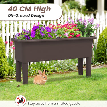 2 PCS Raised Garden Beds, Self-Watering Planter Box with Detachable Legs & Drainage Hole - PatiojoyAU