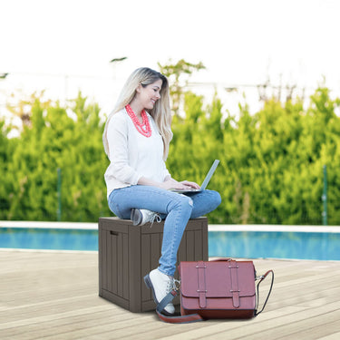 Deck Box, 118L Outdoor Storage Box for Patio Tools, Cushions, Garden Supplies - PatiojoyAU