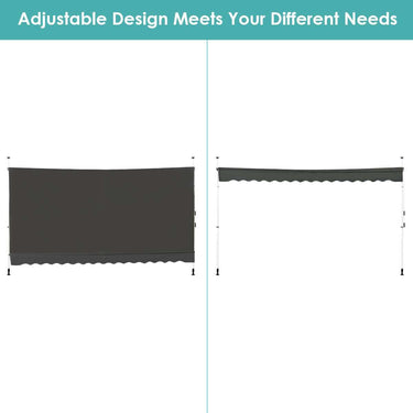 Telescopic Awning Sun Shade, Retractable Canopy Sun Shelter