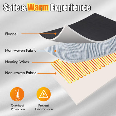 Heated Electric Mattress Pad Twin, 180cm x 75cm Electric Heated Blanket