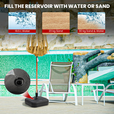 Fillable Patio Umbrella Base Stand, Heavy-Duty Patio Umbrella Holder, Fit 38 mm Umbrella Poles - PatiojoyAU