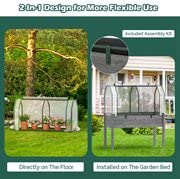 Portable Mini Greenhouse, Plant Greenhouse Tent with Roll-Up Zippered Door - PatiojoyAU