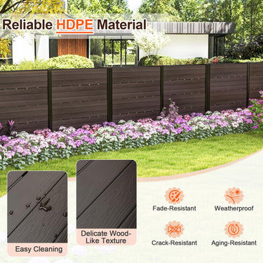 Outdoor Privacy Fence Screen, 120cm L x 115cm H Air Conditioner Fence w/ 5 Ground Stakes - PatiojoyAU