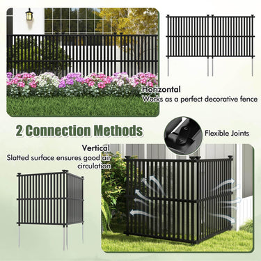 114 x 114 cm Privacy Screen with Metal Ground Stakes (Pack of 2)