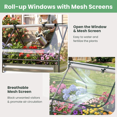 183 x 91 x 122cm Galvanized Raised Garden Bed