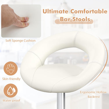 Swivel Bar Stool Set of 2, Height Adjustable Counter Stools