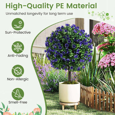 2 PCS 38 CM Artificial Plant Boxwood Topiary Ball, Faux Lavender Decorative Balls