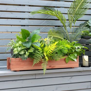 Raised Garden Bed, Fir Wood Planter Box for Vegetable Fruits Herb Grow, 91.5 x 18 x 16 cm - PatiojoyAU