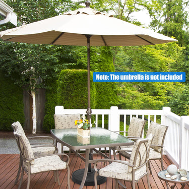 18kg Outdoor Umbrella Base, 54cm Round Table Market Umbrella Stand, Fit Umbrella Poles 38/48mm