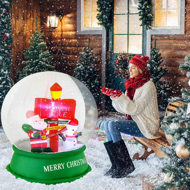 126CM Christmas Inflatable Snow Globe Blow Up Yard Decoration
