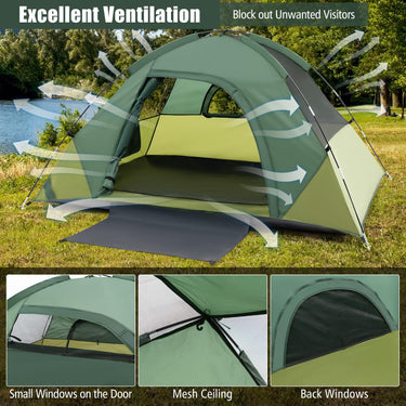 2-person Camping Tent Lightweight Outdoor Tent with Removable Rain Fly