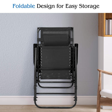 Rocking Lounge Chair with Shade Canopy, Folding Rocker Chair, Adjustable Lounge Chair