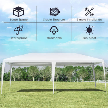 3m x 6m Canopy Tent, Waterproof Wedding Canopy with Wind Rope