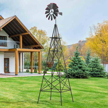 253cm Ornamental Windmill with 4 Support Legs for Backyard