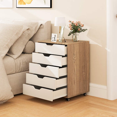 Versatile Storage Cabinet with Wheels for Home Office