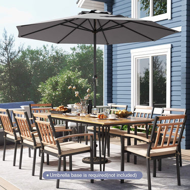 2.6M Patio Umbrella Outdoor Heavy Duty Market Umbrella