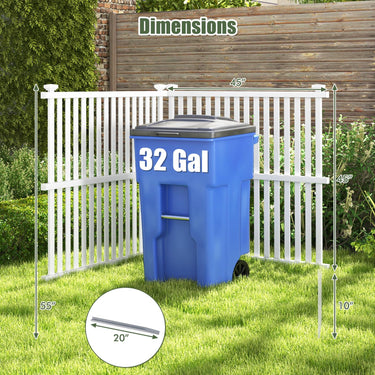 Air Conditioner Fence Panel, 114 x 114 cm Privacy Screen with Metal Ground Stakes - PatiojoyAU