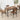 5 Piece Dining Table Set for 4 with Backrest and Metal Frame