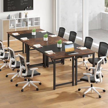 160 cm Computer Desk, Heavy Duty Metal Frame Laptop Table