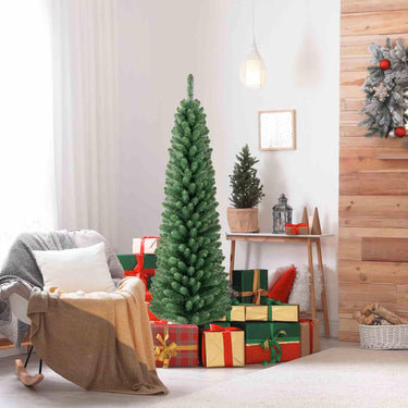 150 cm/180 cm/210 cm/240 cm Pencil Christmas Tree with LED Lights and Memory Branchs