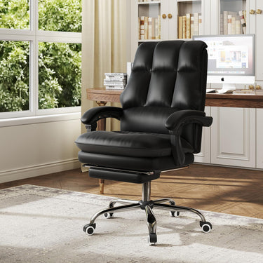 PU Leather Ergonomic Office Chair with Adjustable Swivel Seat