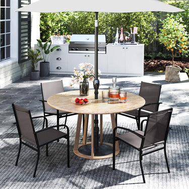 Outdoor Dining Chairs Set of 2 with Breathable Fabric