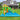 6 in 1 Inflatable Castle Water Park w/Climbing Wall, Basketball Rim