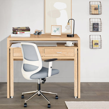 Extending Writing Desk Console Table with 2 Drawers