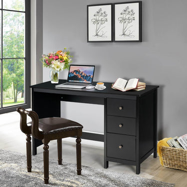 3-Drawer Computer Desk with Spacious Desktop for Office