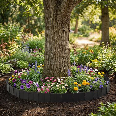 70 PCS Garden Edging Borders, 10.5 m No Dig Plastic Landscape Edging Kit w/Interlocking Design