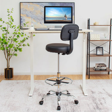 Ergonomic Drafting Chair with Backrest for Office